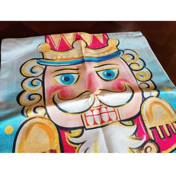 Christmas Pillow Covers Nutcracker Decoration Accent Holiday Xmas Decor Blue 4pc - Picture 6 of 13